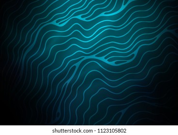 Dark BLUE vector pattern with bubble shapes. An elegant bright illustration with gradient. The template for cell phone backgrounds.