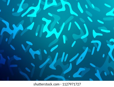 Dark BLUE vector pattern with bubble shapes. Brand new colored illustration in marble style with gradient. New composition for your brand book.