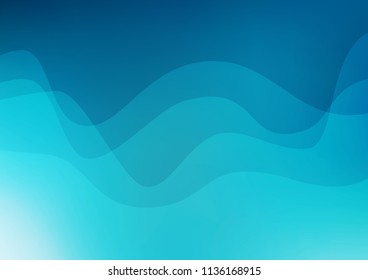 Dark BLUE vector pattern with bubble shapes. Modern gradient abstract illustration with bandy lines. Pattern for your business design.