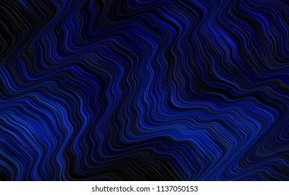 Dark BLUE vector pattern with bubble shapes. Blurred geometric sample with gradient bubbles.  Textured wave pattern for backgrounds.