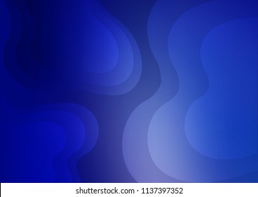Dark BLUE vector pattern with bubble shapes. Shining illustration, which consist of blurred lines, circles. New composition for your brand book.