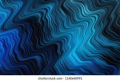 Dark BLUE vector pattern with bubble shapes. A vague circumflex abstract illustration with gradient. The best blurred design for your business.