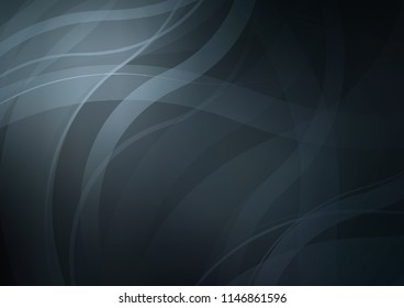 Dark BLUE vector pattern with bubble shapes. Modern gradient abstract illustration with bandy lines. The template for cell phone backgrounds.
