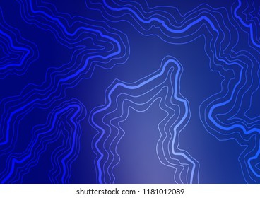 Dark BLUE vector pattern with bubble shapes. Modern gradient abstract illustration with bandy lines. The template for cell phone backgrounds.