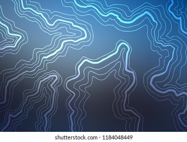 Dark BLUE vector pattern with bubble shapes. A completely new color illustration in marble style. Pattern for your business design.