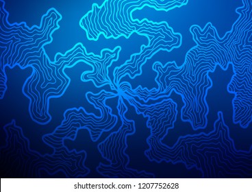 Dark BLUE vector pattern with bubble shapes. Blurred geometric sample with gradient bubbles.  The elegant pattern for brand book.