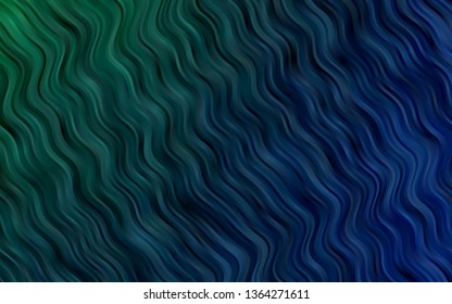 Dark BLUE vector pattern with bubble shapes. Geometric illustration in marble style with gradient.  A completely new template for your business design.