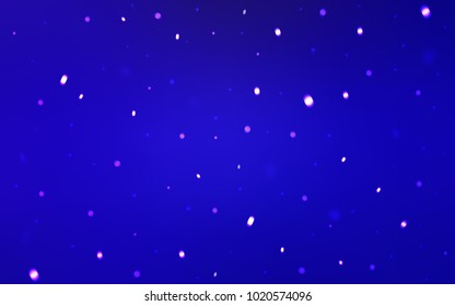 Dark BLUE vector pattern with christmas snowflakes. Decorative shining illustration with snow on abstract template. New year design for your business advert.