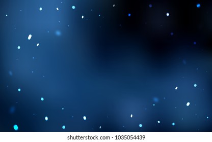 Dark BLUE vector pattern with christmas snowflakes. Shining colored illustration with snow in christmas style. The pattern can be used for new year leaflets.