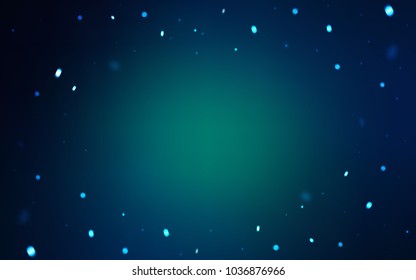 Dark BLUE vector pattern with christmas snowflakes. Shining colored illustration with snow in christmas style. The template can be used as a new year background.