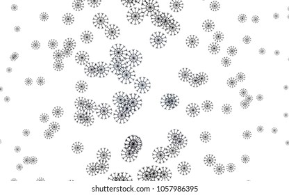 Dark BLUE vector pattern with christmas snowflakes. Modern geometrical abstract illustration with crystals of ice. The pattern can be used for new year leaflets.
