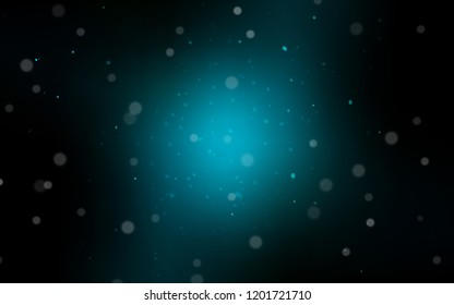 Dark BLUE vector pattern with christmas snowflakes. Decorative shining illustration with snow on abstract template. The pattern can be used for year new  websites.