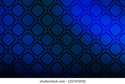 Dark BLUE vector pattern with christmas stars. Glitter abstract illustration with colored stars. Best design for your ad, poster, banner.