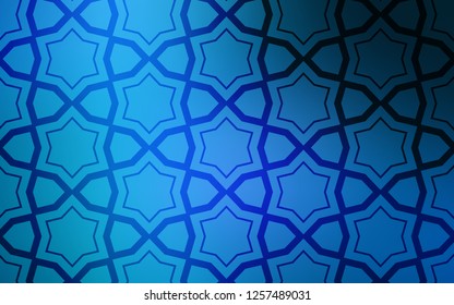 Dark BLUE vector pattern with christmas stars. Shining colored illustration with stars. Pattern for new year ad, booklets.