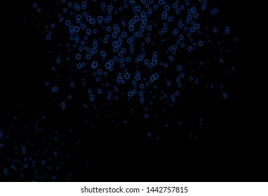 Dark BLUE vector pattern with christmas stars. Modern geometrical abstract illustration with stars. Smart design for your business advert.