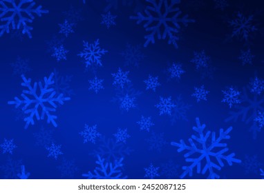 Dark BLUE Vektorgrafik Muster im Weihnachtsmusiken Stil. Moderne abstrakte Weihnachtsmusiken Stimmung Formen. Muster für Broschüren, Faltblätter für Bildung.