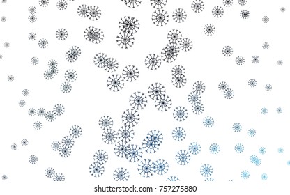 Dark BLUE vector pattern with christmas snowflakes. Shining colored illustration with snow in christmas style. The template can be used as a new year background.