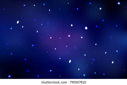 Dark BLUE vector pattern with christmas snowflakes. Blurred decorative design in xmas style with snow. New year design for your business advert.