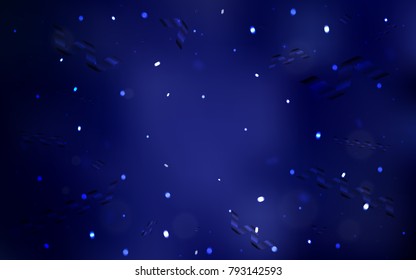 Dark BLUE vector pattern with christmas ribbons. Beautiful colored illustration with ribbon in celebration style. The pattern can be used for birthday gifts, congratulations.