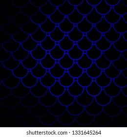 Dark BLUE vector pattern with circles. Abstract decorative design in gradient style with bubbles. Design for posters, banners.