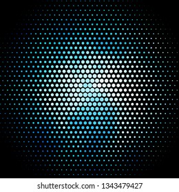 Dark BLUE vector pattern with circles. Modern abstract illustration with colorful circle shapes. Design for your commercials.