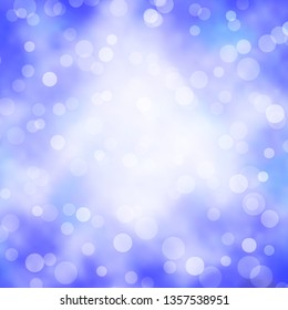 Dark BLUE vector pattern with circles. Abstract illustration with colorful spots in nature style. Pattern for booklets, leaflets.