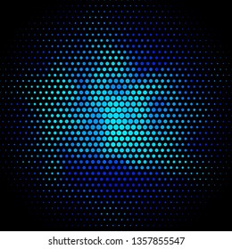 Dark BLUE vector pattern with circles. Abstract colorful disks on simple gradient background. Pattern for wallpapers, curtains.