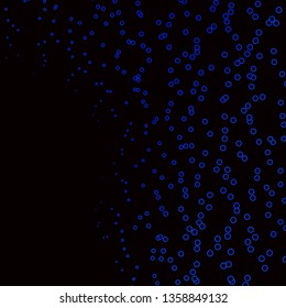 Dark BLUE vector pattern with circles. Abstract decorative design in gradient style with bubbles. Design for your commercials.
