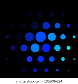 Dark BLUE vector pattern with circles. Abstract illustration with colorful spots in nature style. New template for your brand book.