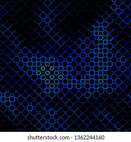 Dark BLUE vector pattern with circles. Abstract colorful disks on simple gradient background. Pattern for websites, landing pages.