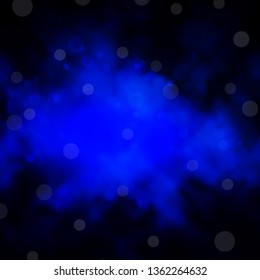 Dark BLUE vector pattern with circles. Modern abstract illustration with colorful circle shapes. Pattern for websites, landing pages.