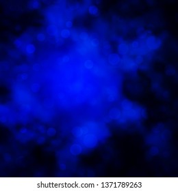 Dark BLUE vector pattern with circles. Abstract decorative design in gradient style with bubbles. New template for your brand book.