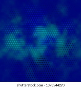 Dark BLUE vector pattern with circles. Abstract colorful disks on simple gradient background. Pattern for websites, landing pages.