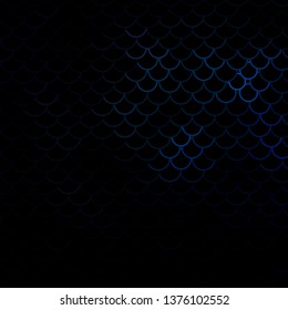 Dark BLUE vector pattern with circles. Colorful illustration with gradient dots in nature style. Pattern for business ads.