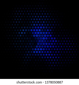 Dark BLUE vector pattern with circles. Colorful illustration with gradient dots in nature style. New template for your brand book.