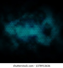 Dark BLUE vector pattern with circles. Abstract decorative design in gradient style with bubbles. Pattern for business ads.