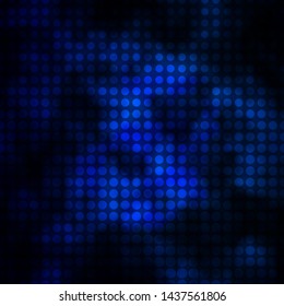 Dark BLUE vector pattern with circles. Glitter abstract illustration with colorful drops. Pattern for business ads.