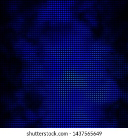 Dark BLUE vector pattern with circles. Abstract decorative design in gradient style with bubbles. Pattern for booklets, leaflets.