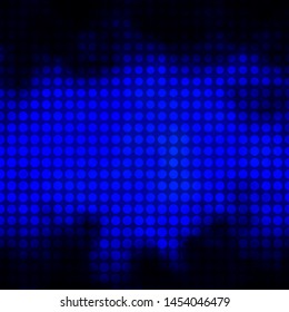 Dark BLUE vector pattern with circles. Abstract illustration with colorful spots in nature style. Pattern for wallpapers, curtains.