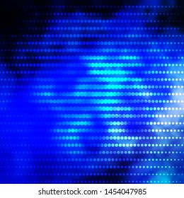 Dark BLUE vector pattern with circles. Colorful illustration with gradient dots in nature style. Pattern for booklets, leaflets.