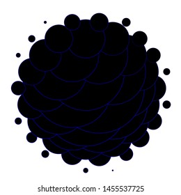 Dark BLUE vector pattern with circles. Glitter abstract illustration with colorful drops. Design for your commercials.