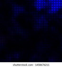 Dark BLUE vector pattern with circles. Abstract illustration with colorful spots in nature style. Pattern for booklets, leaflets.