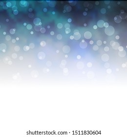 Dark BLUE vector pattern with circles. Abstract decorative design in gradient style with bubbles. Pattern for business ads.