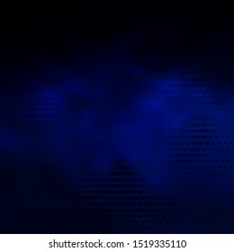 Dark BLUE vector pattern with circles. Abstract decorative design in gradient style with bubbles. Pattern for business ads.