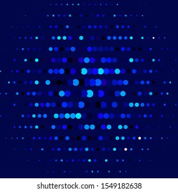 Dark BLUE vector pattern with circles. Abstract illustration with colorful spots in nature style. Design for posters, banners.