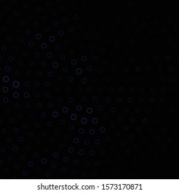 Dark BLUE vector pattern with circles. Colorful illustration with gradient dots in nature style. Pattern for business ads.