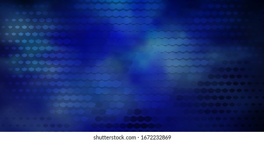 Dark BLUE vector pattern with circles. Colorful illustration with gradient dots in nature style. Pattern for websites, landing pages.
