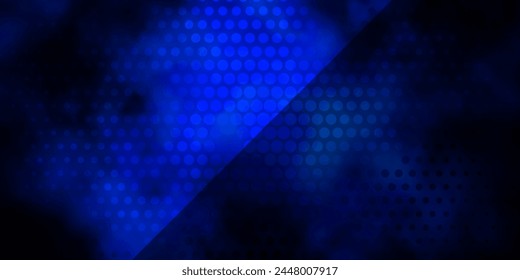 Dark BLUE vector pattern with circles. Glitter abstract illustration with colorful drops. Design for your commercials.