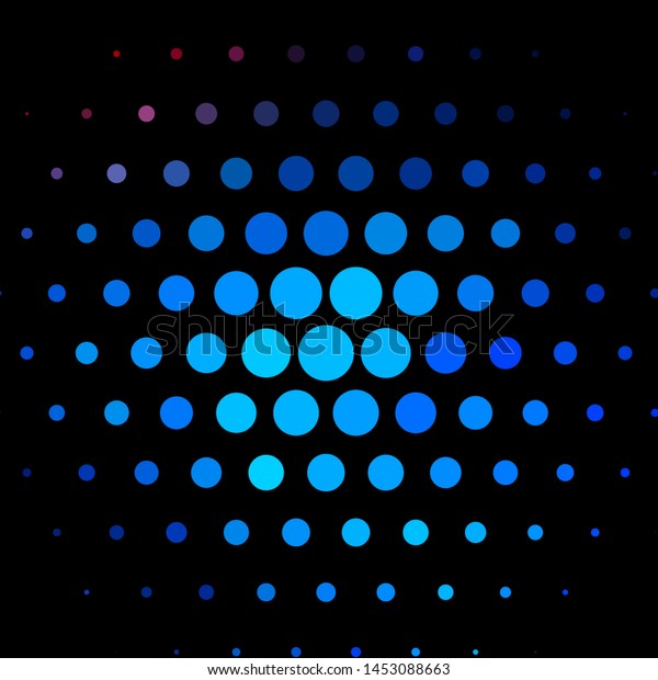 Dark Blue Vector Pattern Circles Abstract Stock Vector Royalty