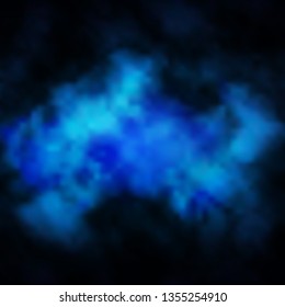 Dark BLUE vector pattern with clouds. Illustration in abstract style with gradient clouds. Template for websites.